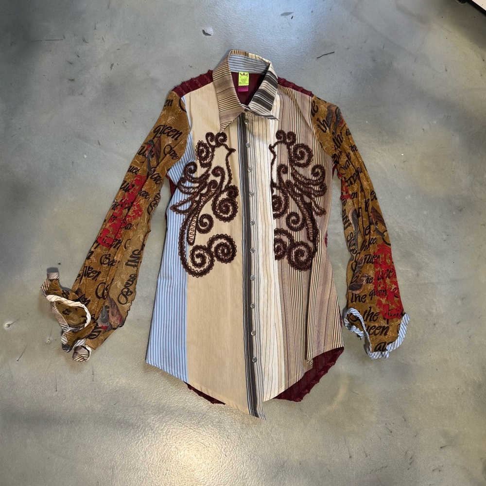Save The Queen Striped Multicolor Shirt
